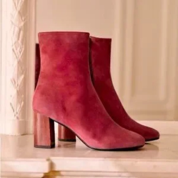 NWB Sezane Mischa boots six 37 in rosewood pink - Main Image